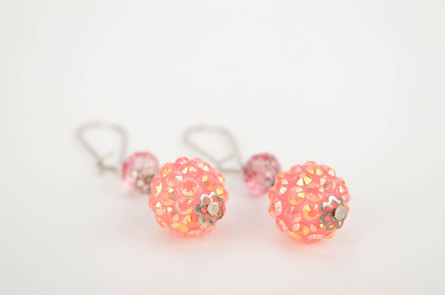Unusual handmade glass earrings beaded earrings accessories for girls gift ideas photo 2
