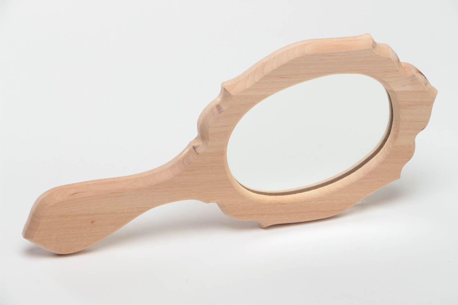 Pieza de madera para manualidades hecha a mano espejo original para decoupage foto 3