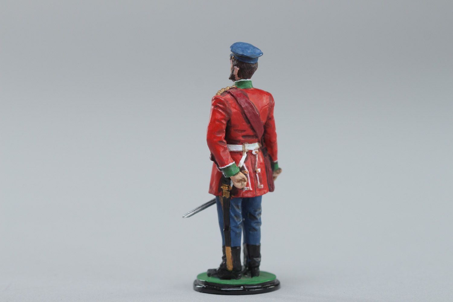 Handmade collectible tin soldier figurine of infantry office of British army photo 3