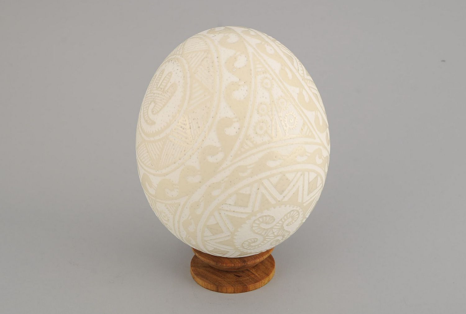 Pisanka de huevo de avestruz Sol foto 4