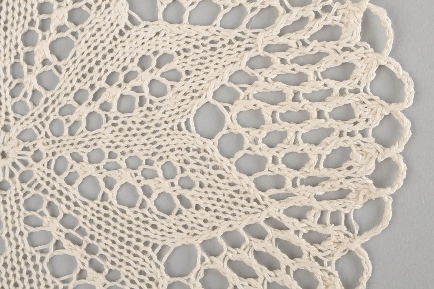 Handmade decorative knitted napkin cotton designer tablecloth for interior photo 4