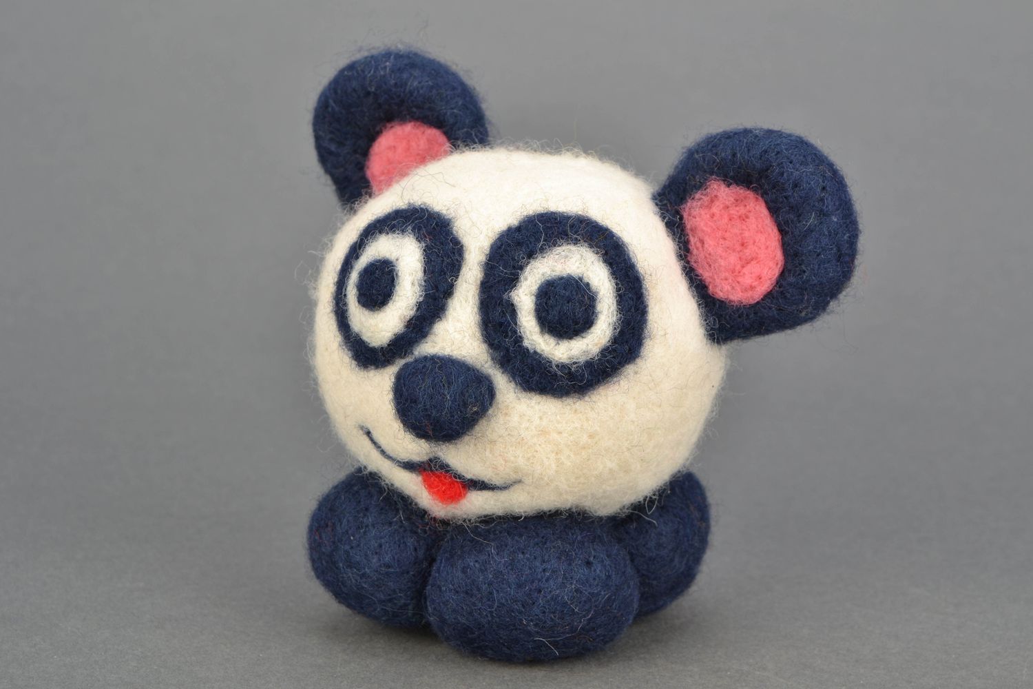Toy felted of natural wool Panda photo 3