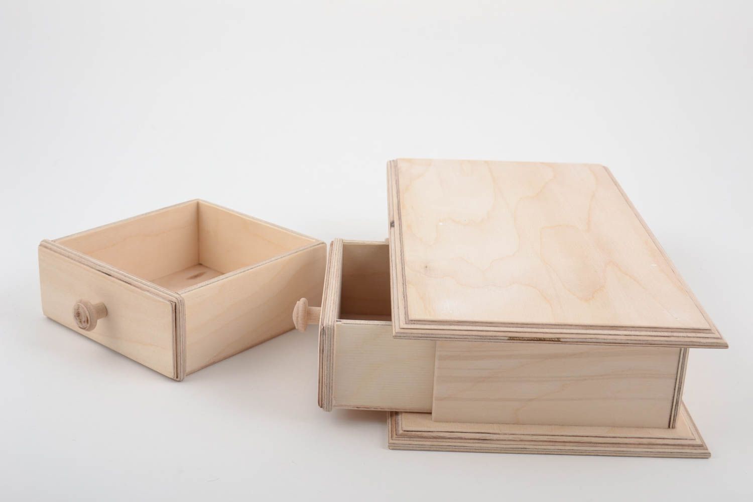 Pieza en blanco para creatividad de contrachapado artesanal caja de madera
 foto 4