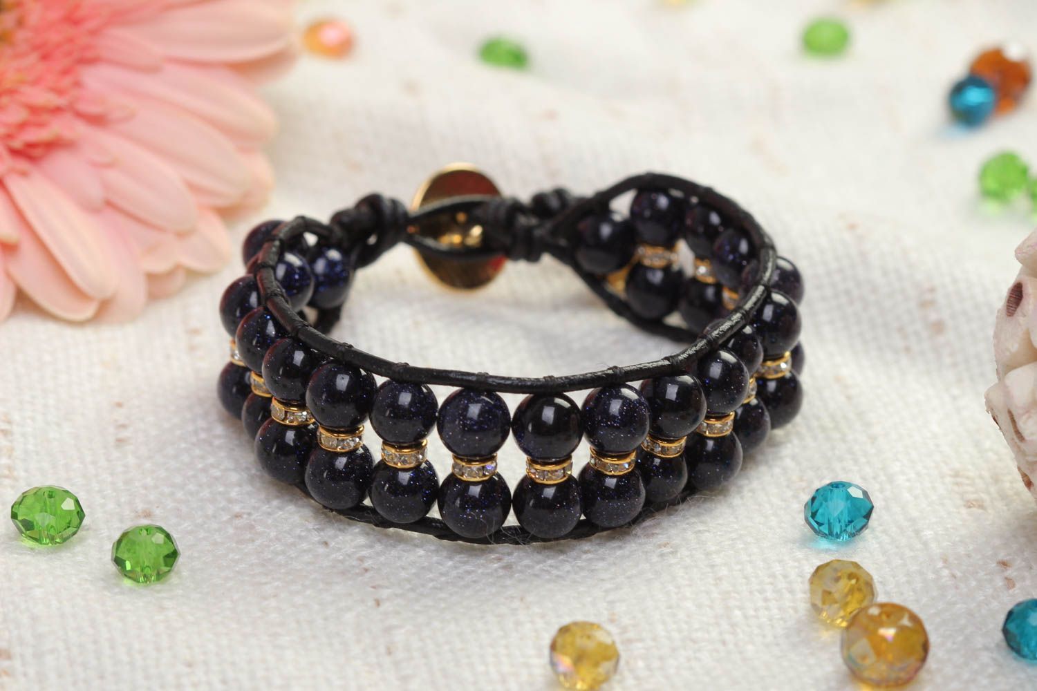 Beautiful handmade wrist bracelet designs gemstone bead bracelet gifts for her photo 1