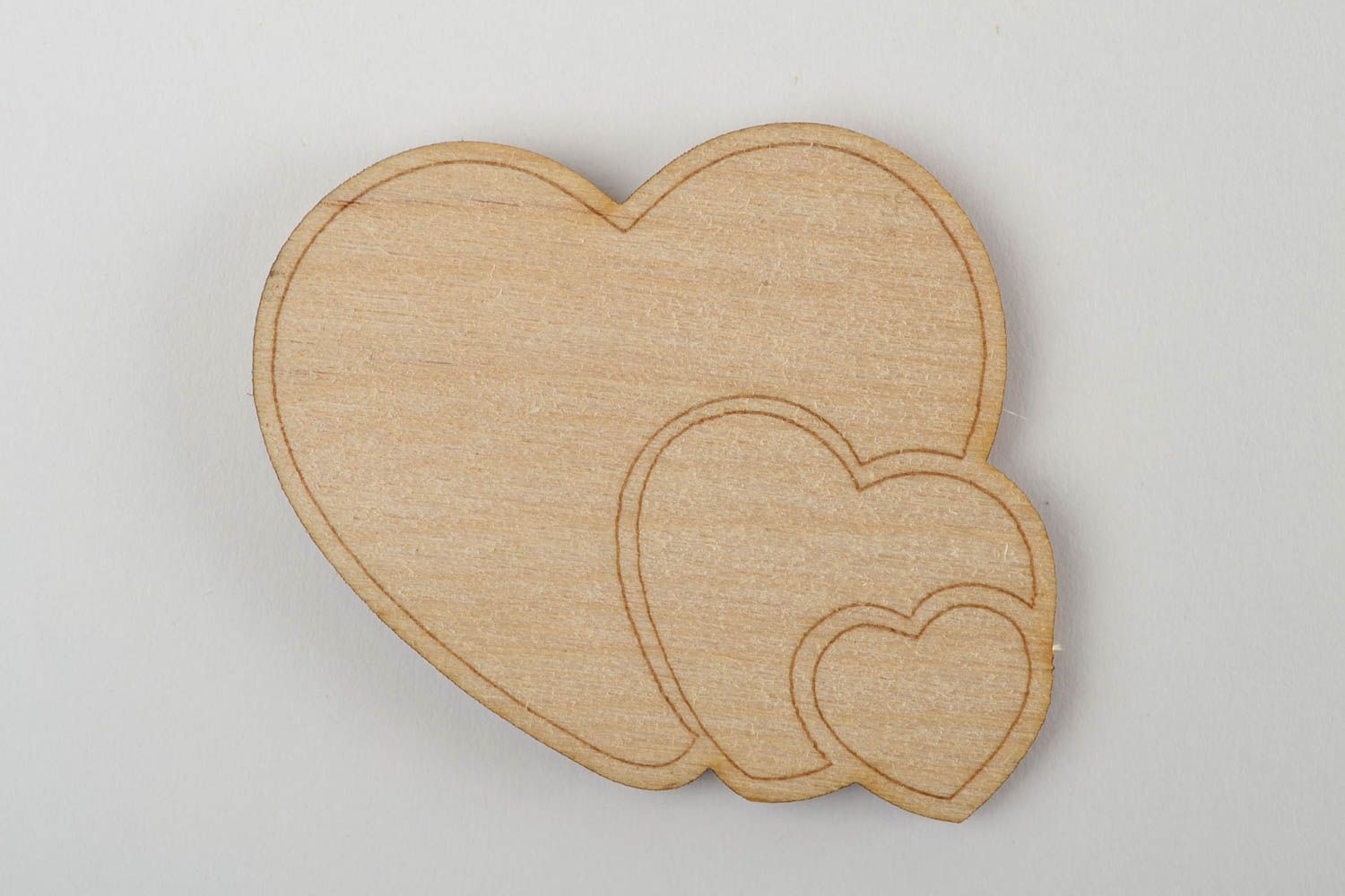 Stylish wooden heart designer unusual blank for painting lovely accessories photo 4