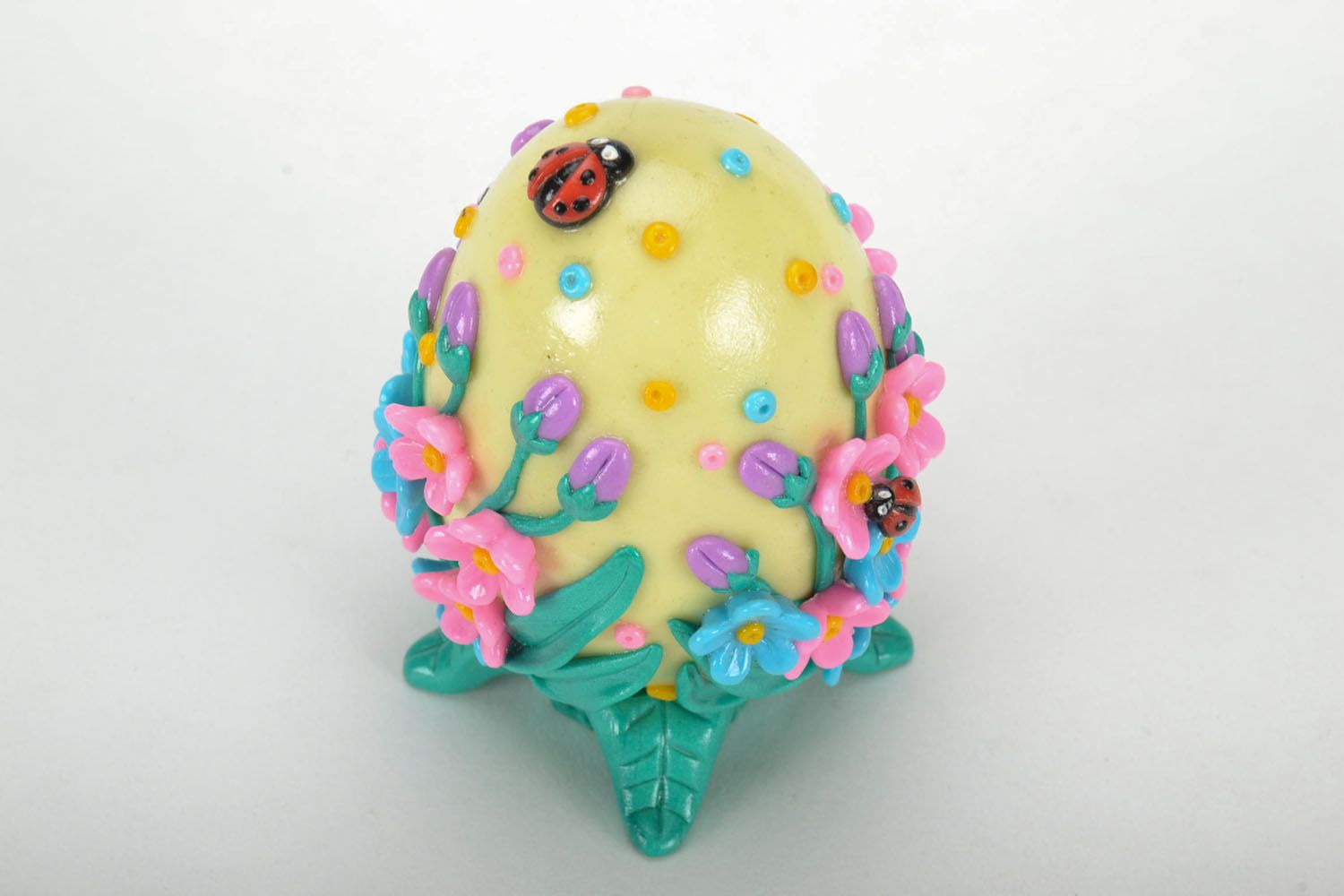 Easter egg made of polymer clay photo 4
