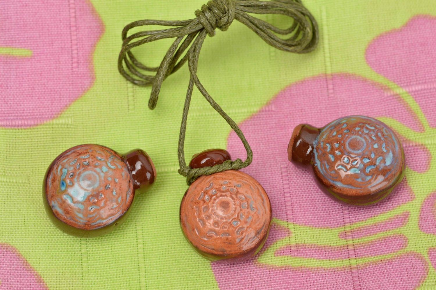 Handmade jewelry set diffusers for essential oils pendant necklaces aromatherapy photo 1