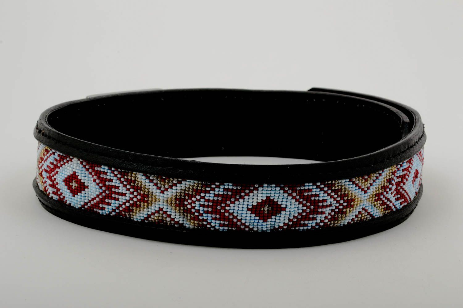 Handmade belt for men leather belt unusual belts beaded belt for women photo 3