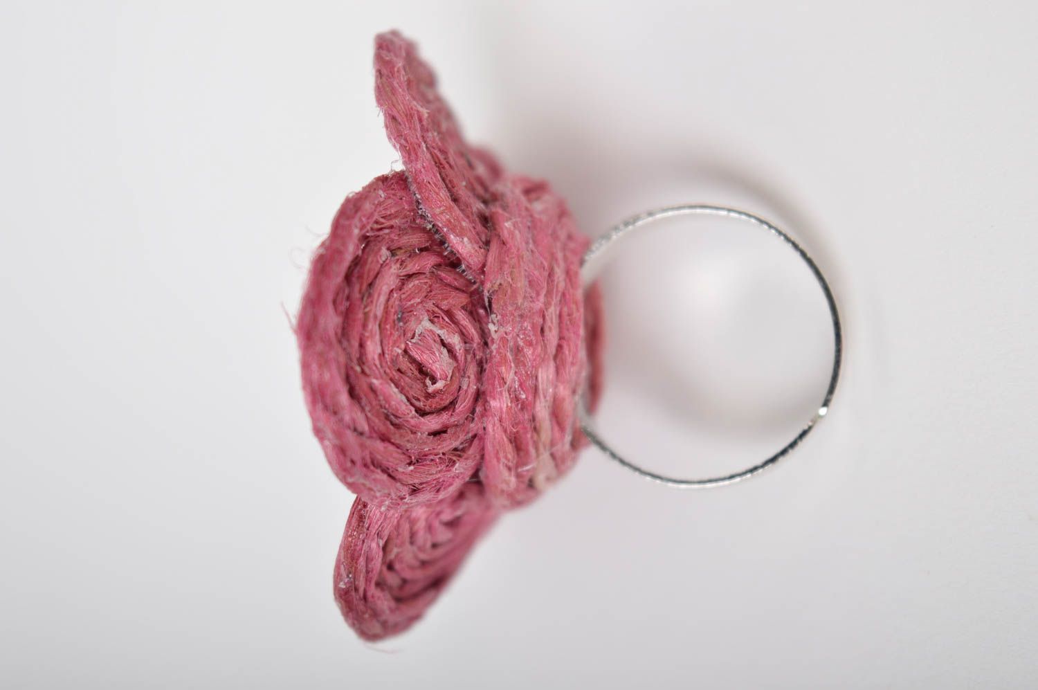 Unusual handmade ring design stylish flower ring accessories for girls photo 3