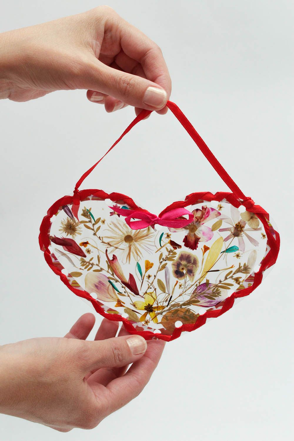 Декоративное сердце ручной работы декор для дома сердце с цветами ошибана фото 2