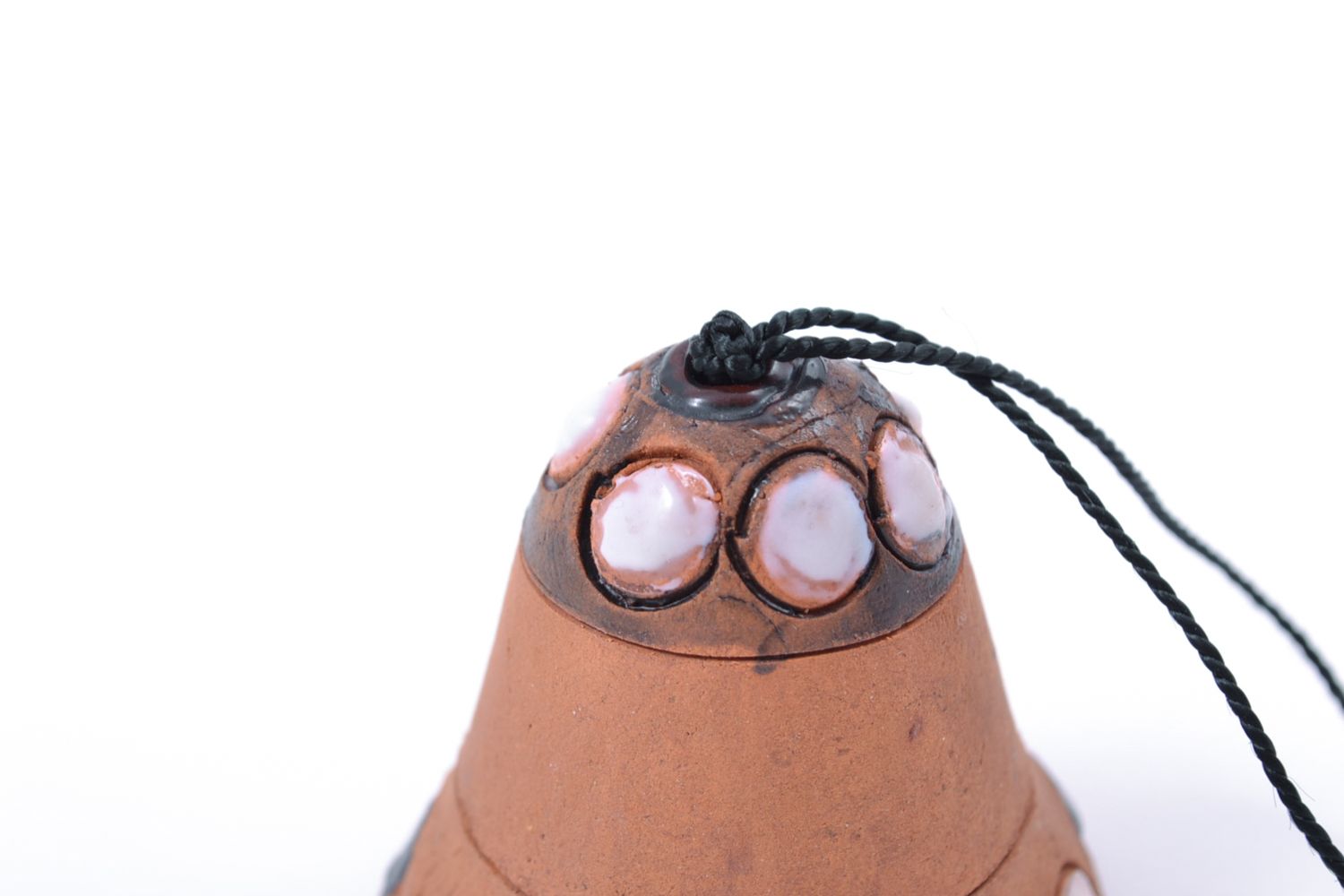 Handmade miniature ceramic bell photo 4
