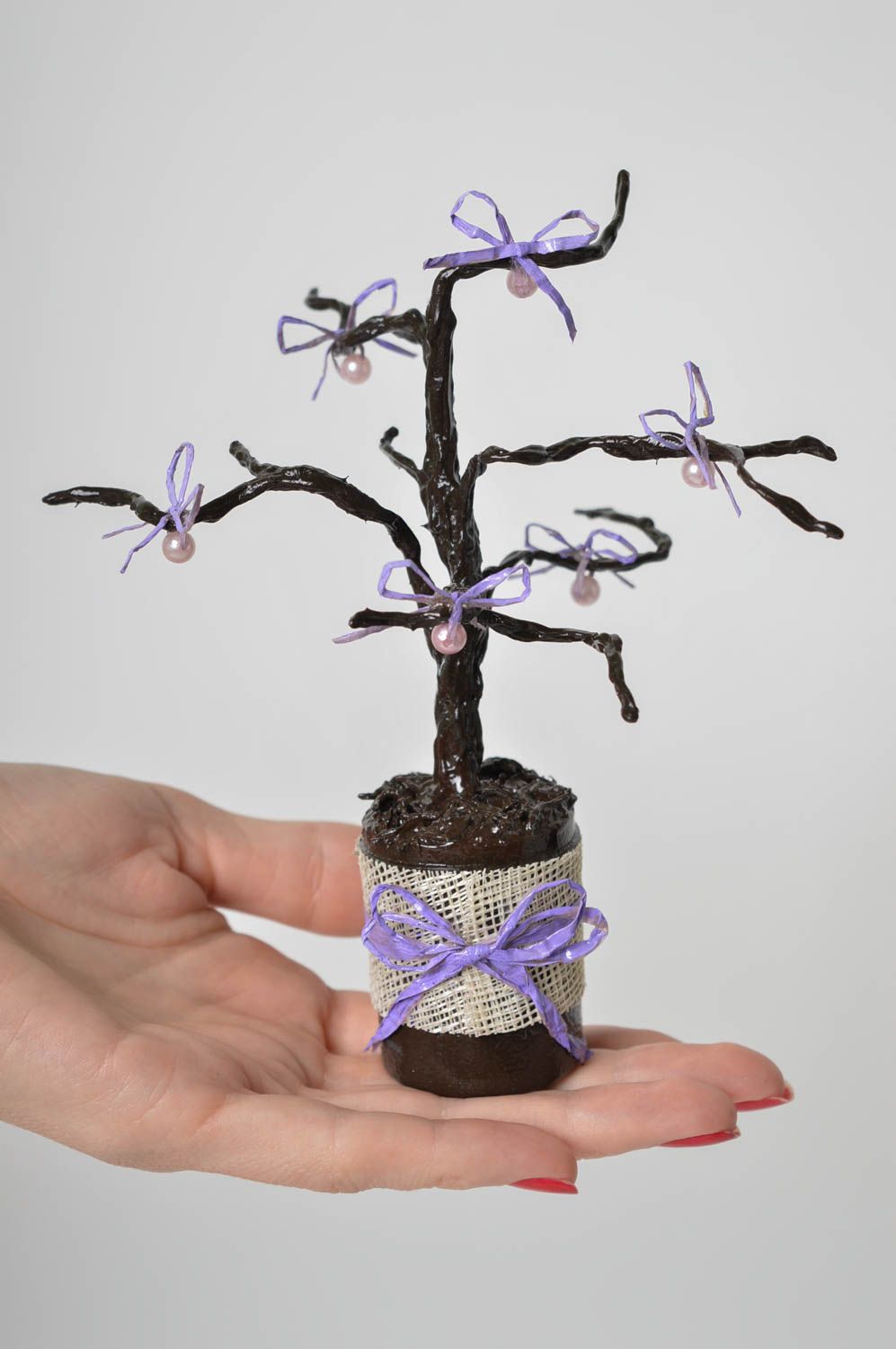 Handmade Schmuck Ständer Schmuckhalter Baum Accessoires für Frauen Geschenk foto 5