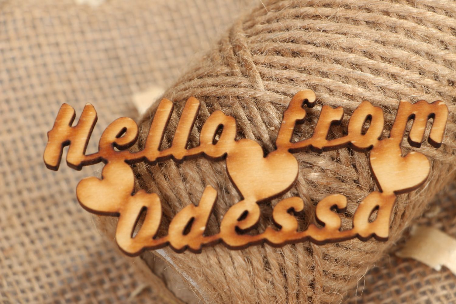 Plywood craft blank lettering Hello From Odessa photo 4