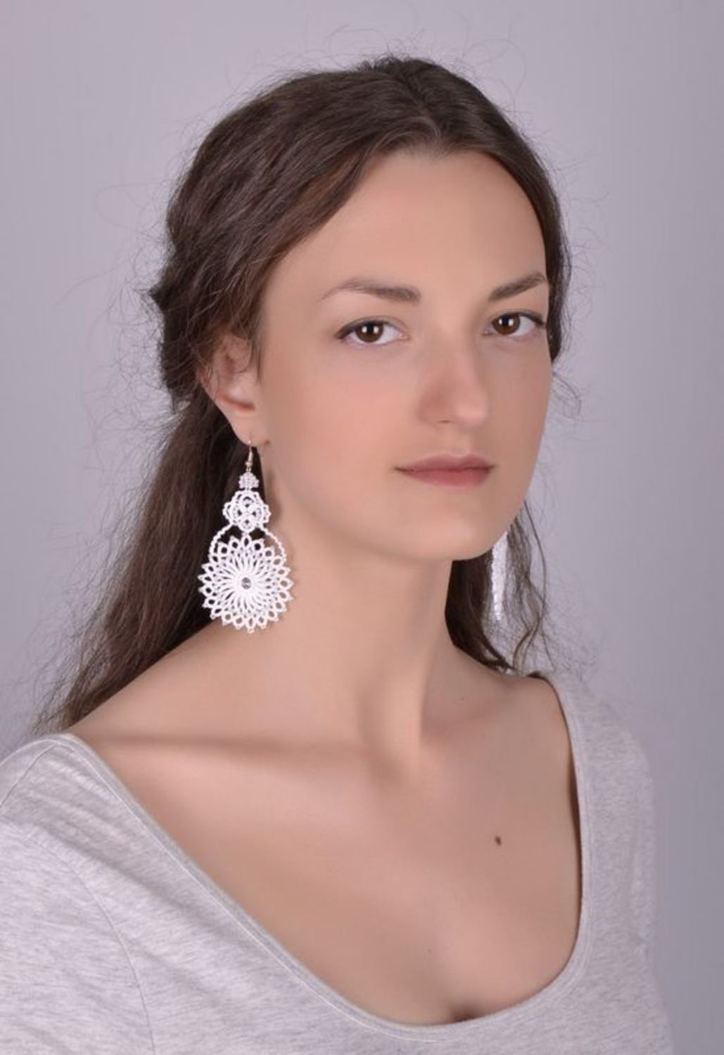 White Lace earrings photo 5