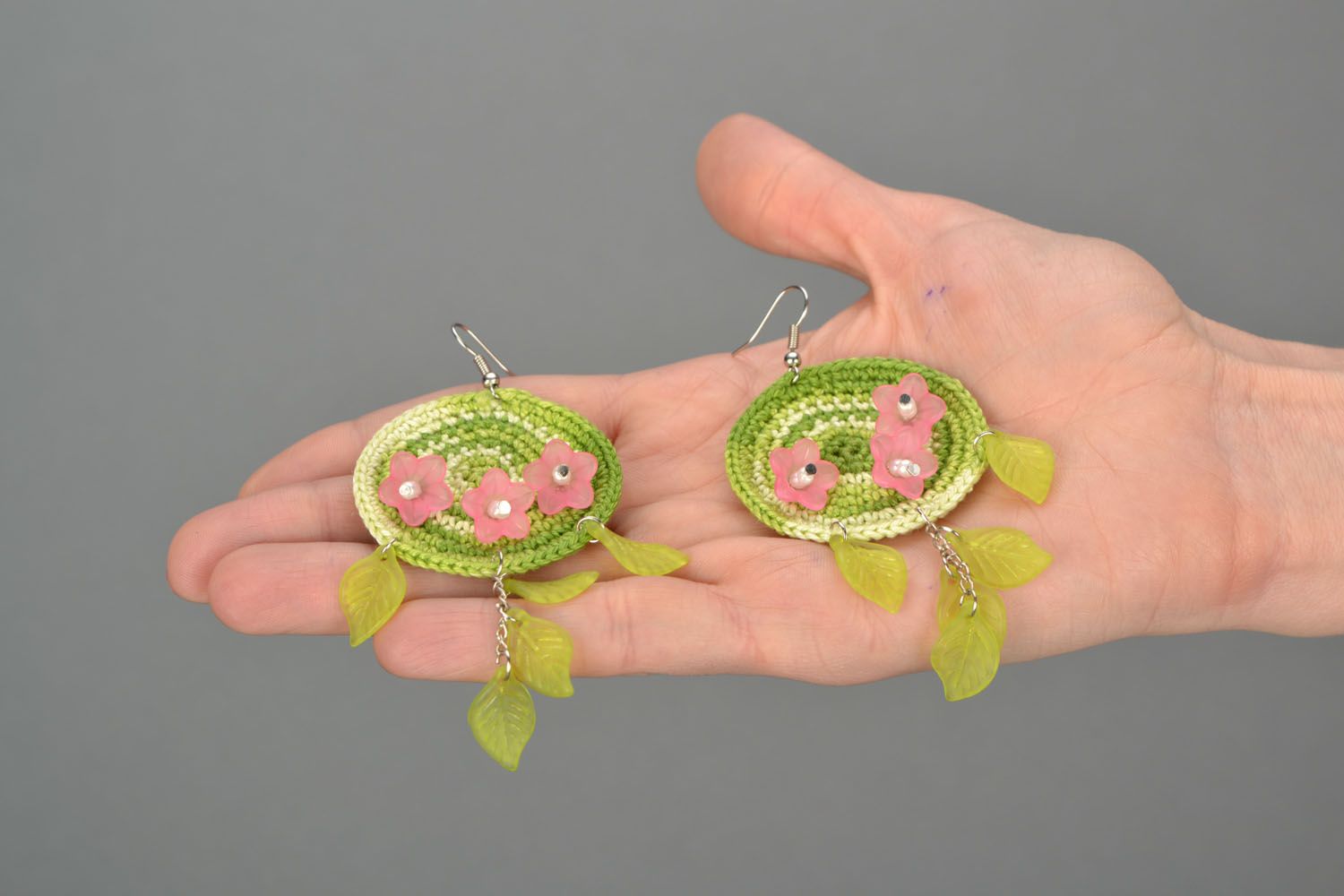 Crochet earrings Spring photo 2