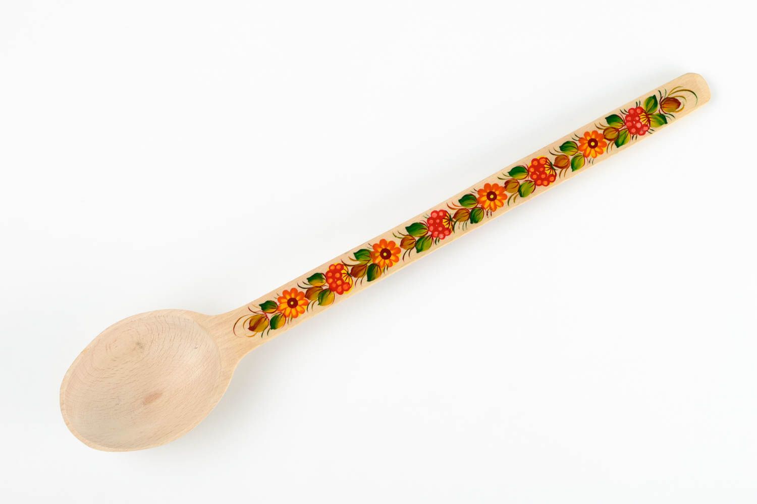 Handmade stylish wooden ware unusual painted spoon cute kitchen accessory photo 4