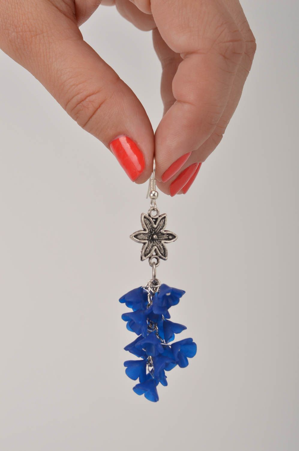 Cute handmade plastic earrings flower earrings beautiful jewellery gift ideas photo 2