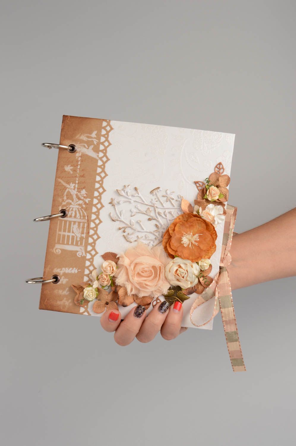 Libro de firmas festivo hecho a mano para regalo original ideas de boda foto 5