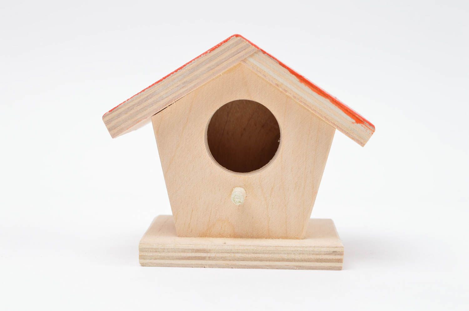 Juguete hecho a mano de madera regalo original para niño casa de pájaros  foto 2