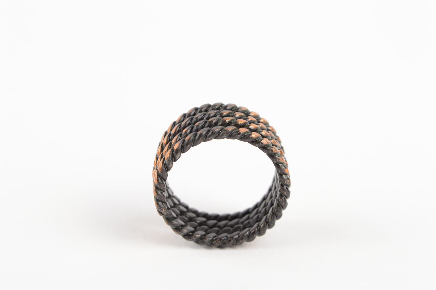 Красивое кольцо ручной работы изделие из меди необычное кольцо бижутерия фото 5