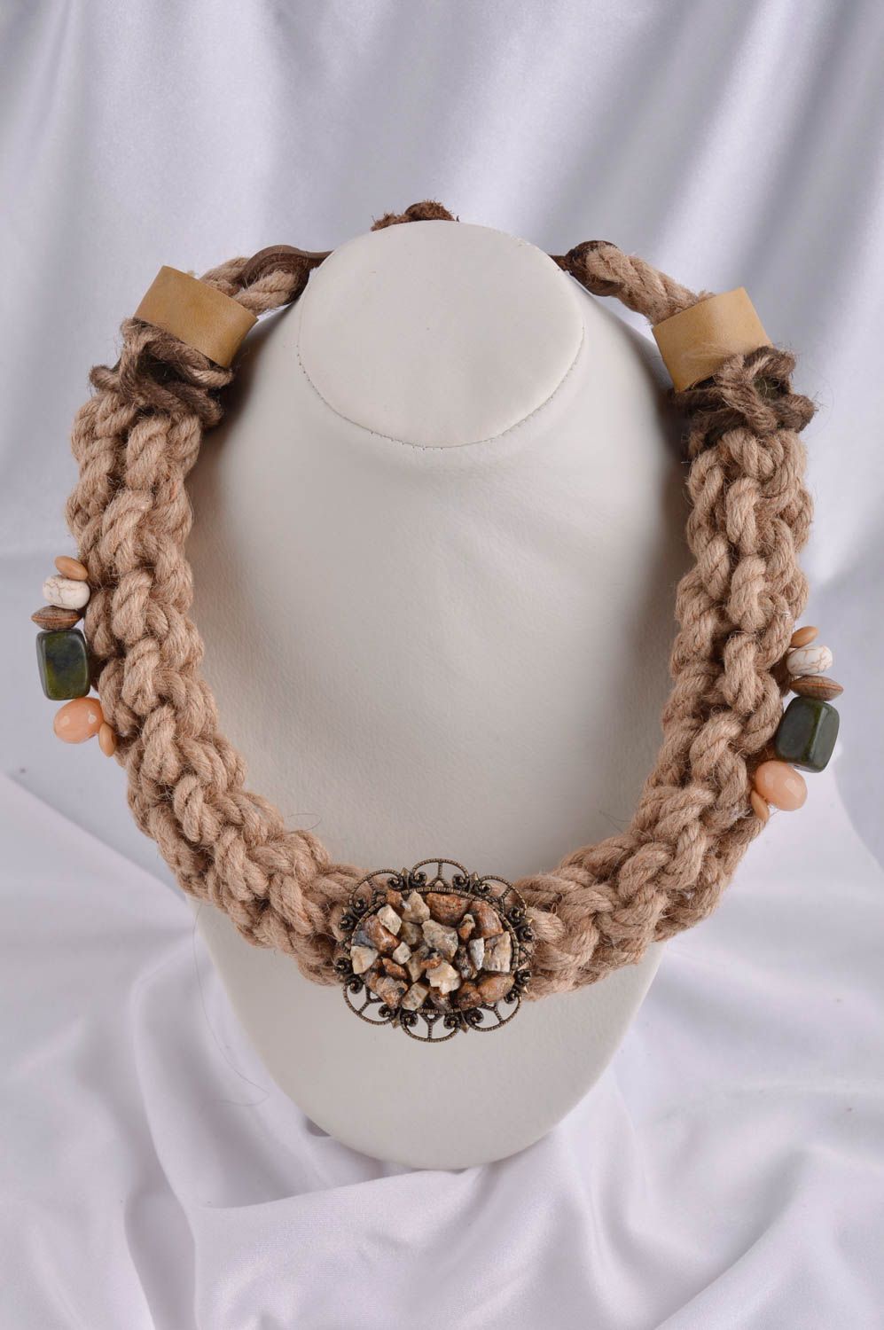 Modeschmuck Kette Halskette aus Stoff Collier Halskette Schmuck für Frauen foto 1