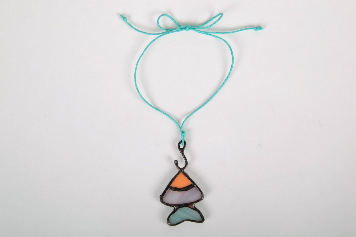 Stained glass pendant Fish photo 2