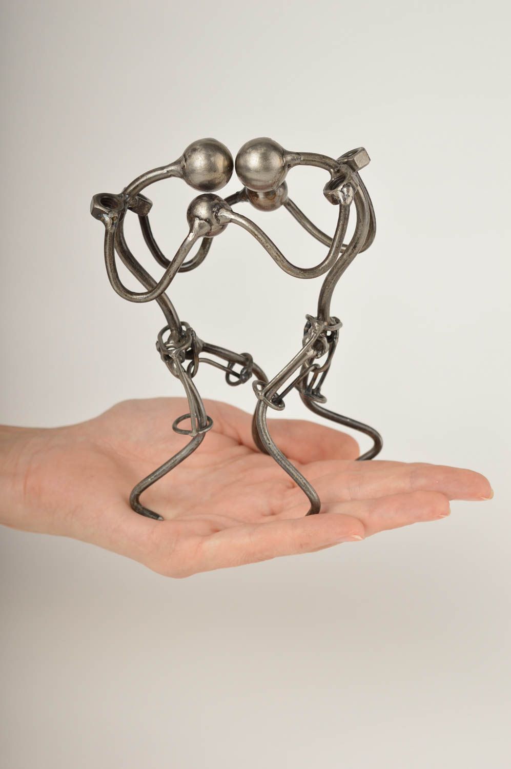 Figura decorativa hecha a mano objeto de decoración artículo de metal Boxeadores foto 2