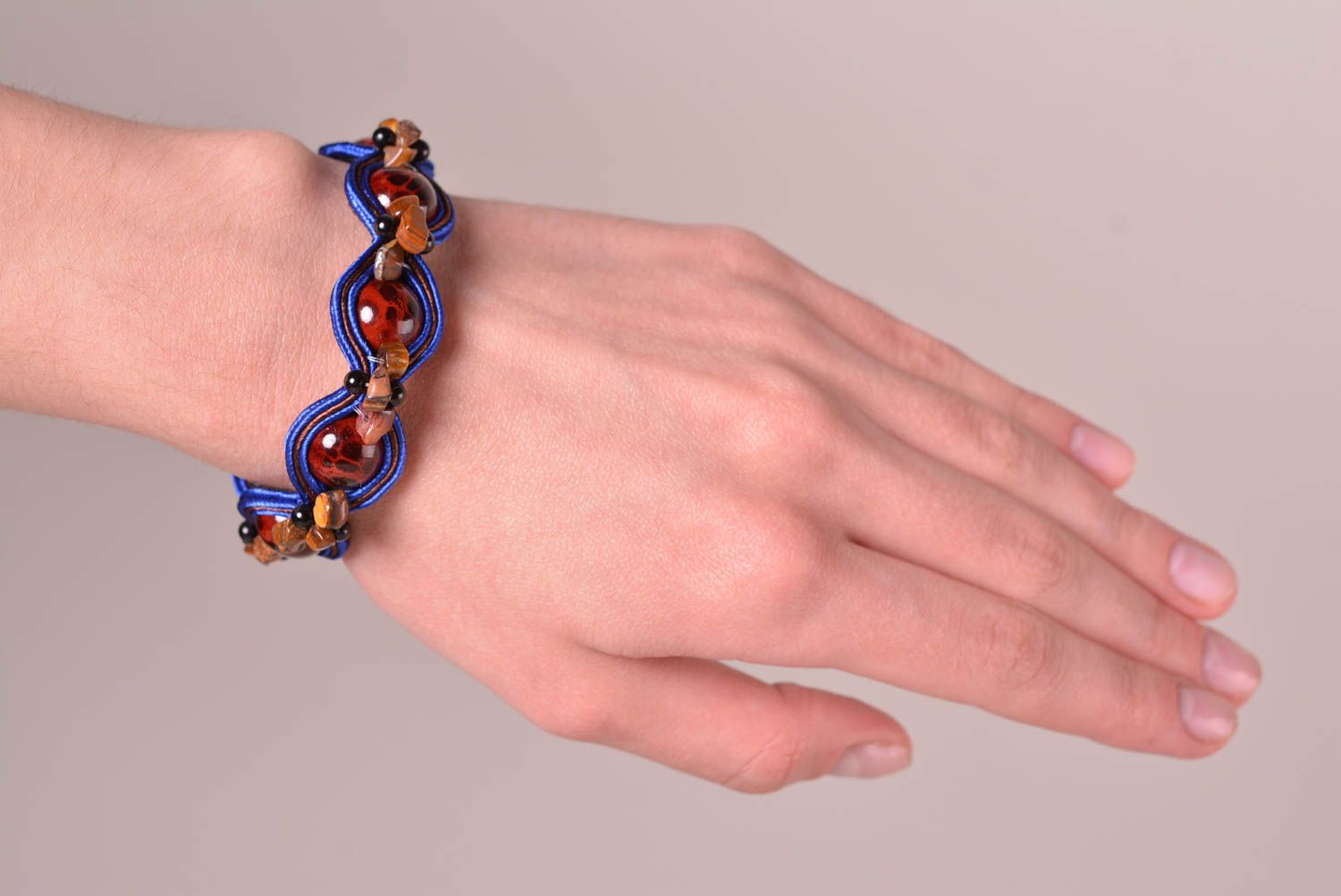 Stylish handmade soutache bracelet costume jewelry textile bracelet designs photo 2