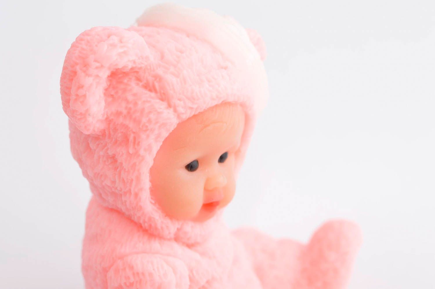 Baby im rosa Anzug handgemachte Seife Natur Kosmetik Baden Zubehör Deko Seife foto 5