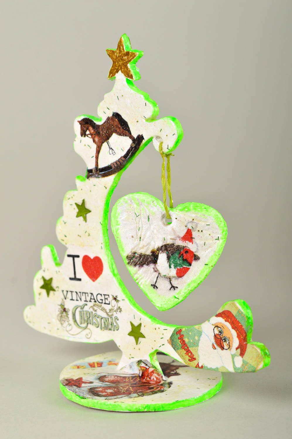 Handmade Christmas decoration unusual New Year tree toy designer accessory photo 2
