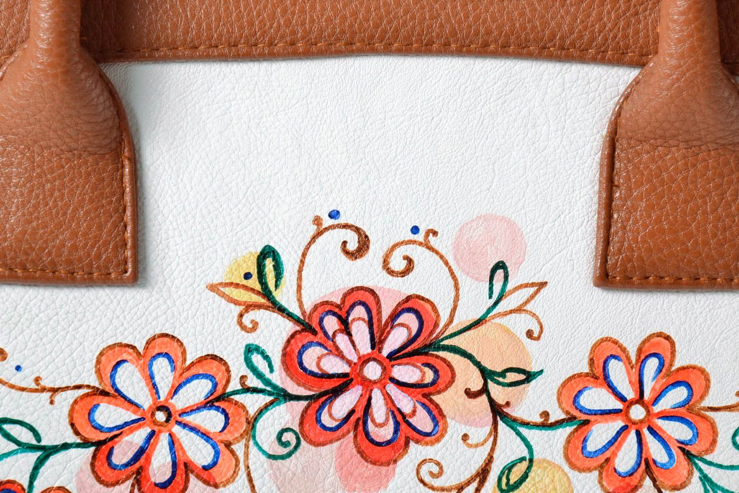 Tasche mit Blumenprint Kunstleder  foto 3