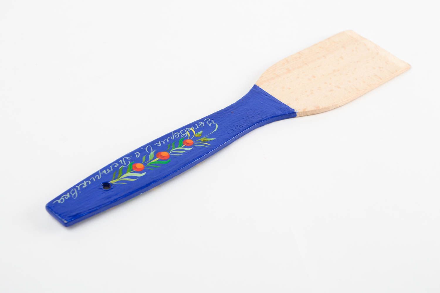 Handmade kitchen utensils stylish wooden spatula unusual painted spatula photo 5