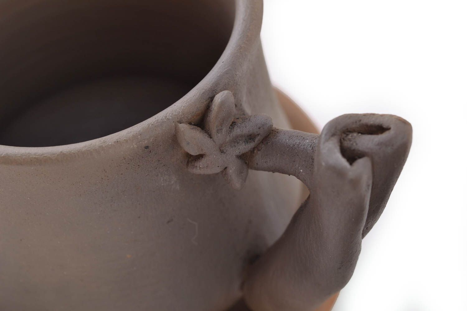 Set de tazas de café hechas a mano de cerámica 4 piezas con volumen de 0,1l foto 3