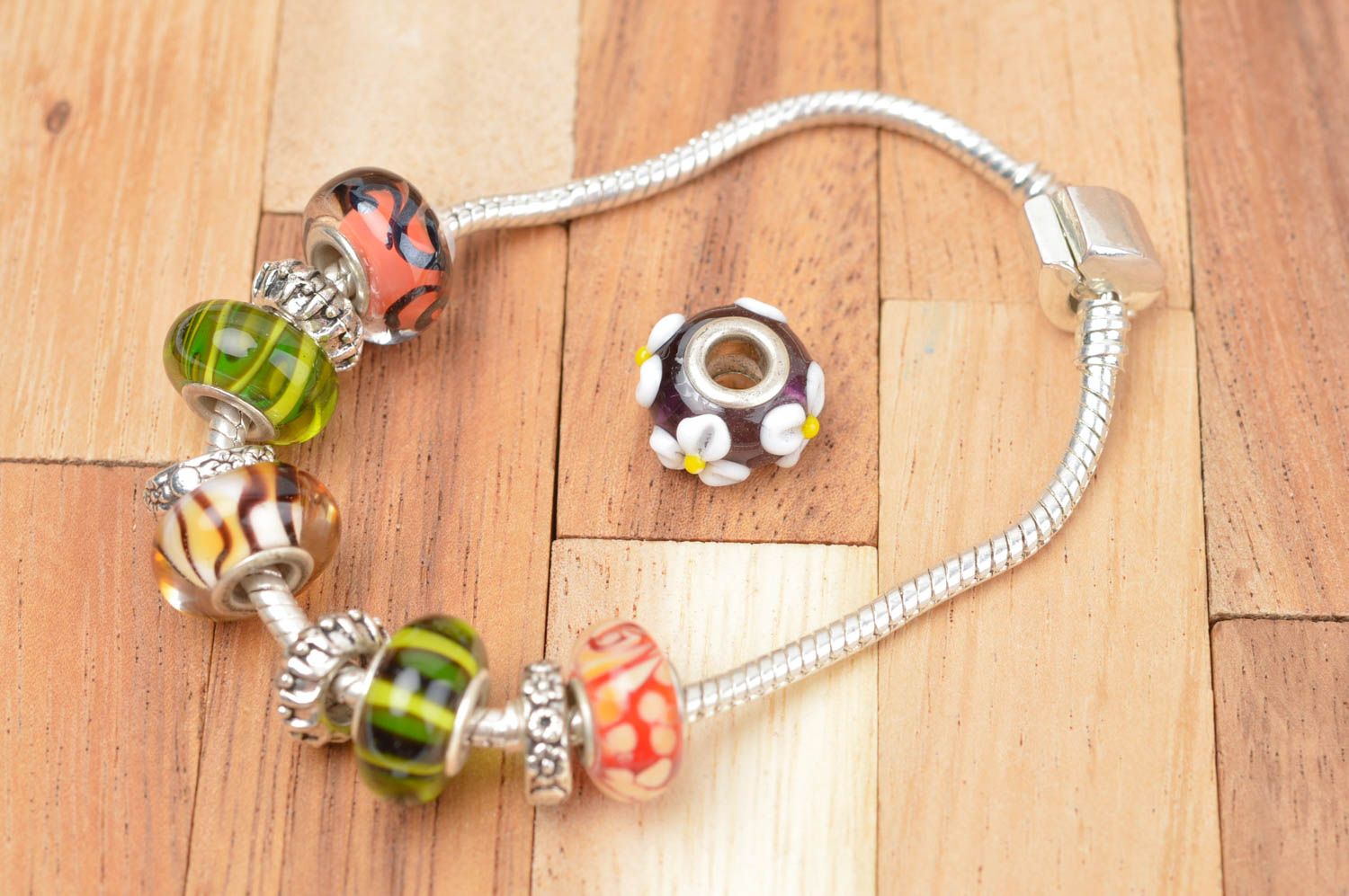 Handmade glass beads lampwork glass bead art materials art and craft ideas photo 4