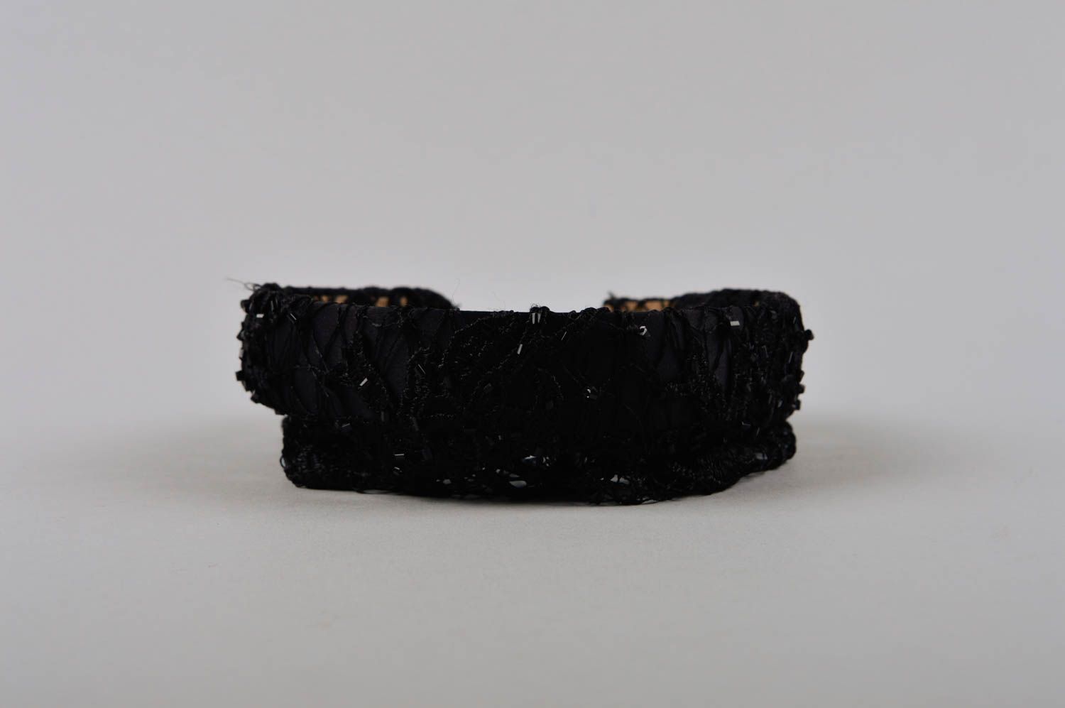 Elegant hair accessory handmade black hairband unusual hairband present photo 3
