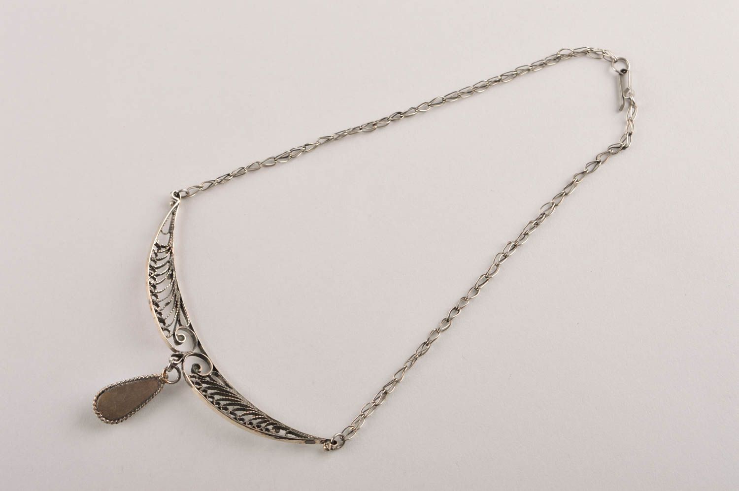 Metall Schmuck handmade Damen Kette Damen Halskette exklusiver Schmuck Türkis foto 4