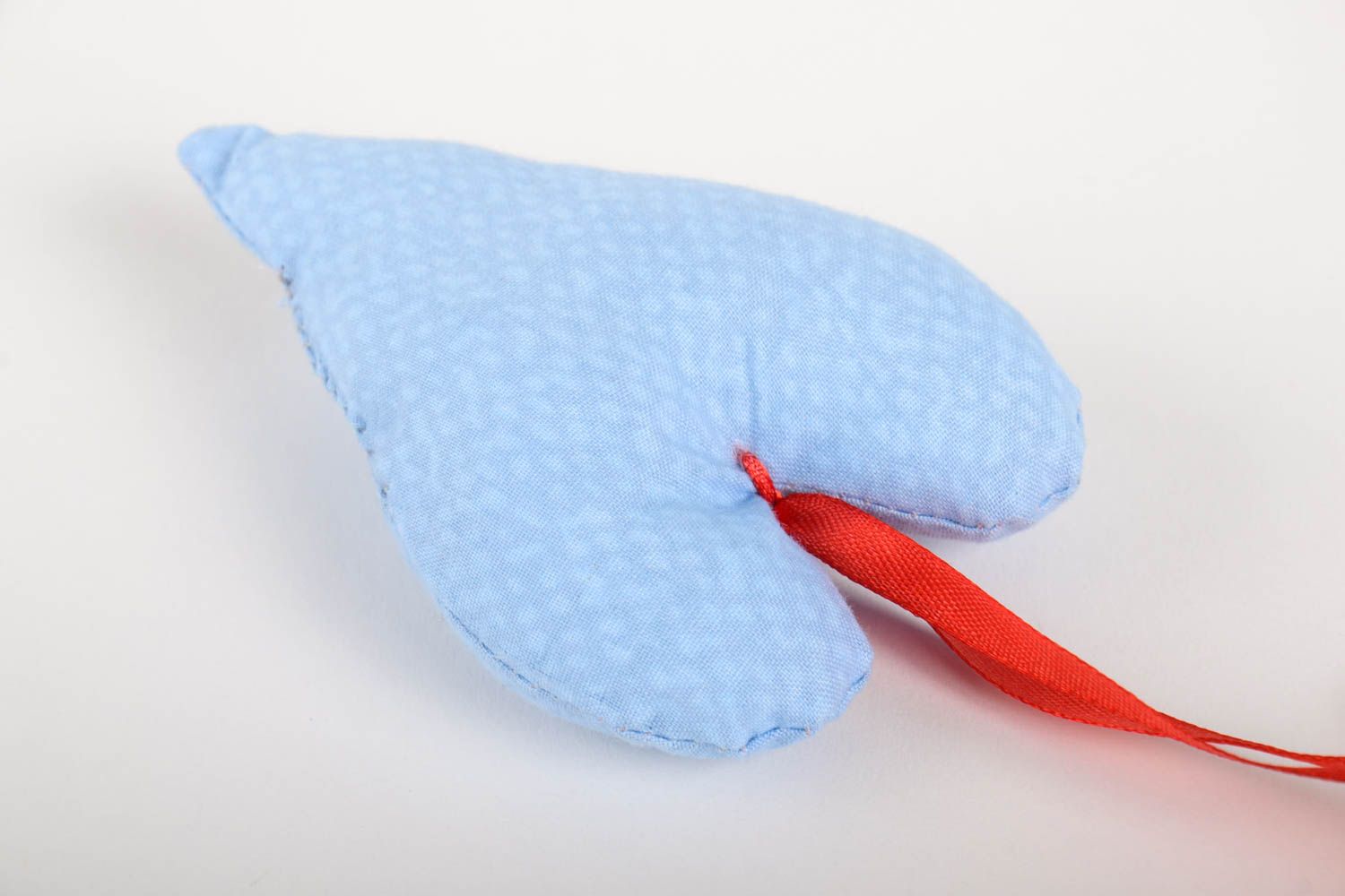 Мягкая игрушка ручной работы сердечко декор для дома мягкая подвеска из ткани фото 4