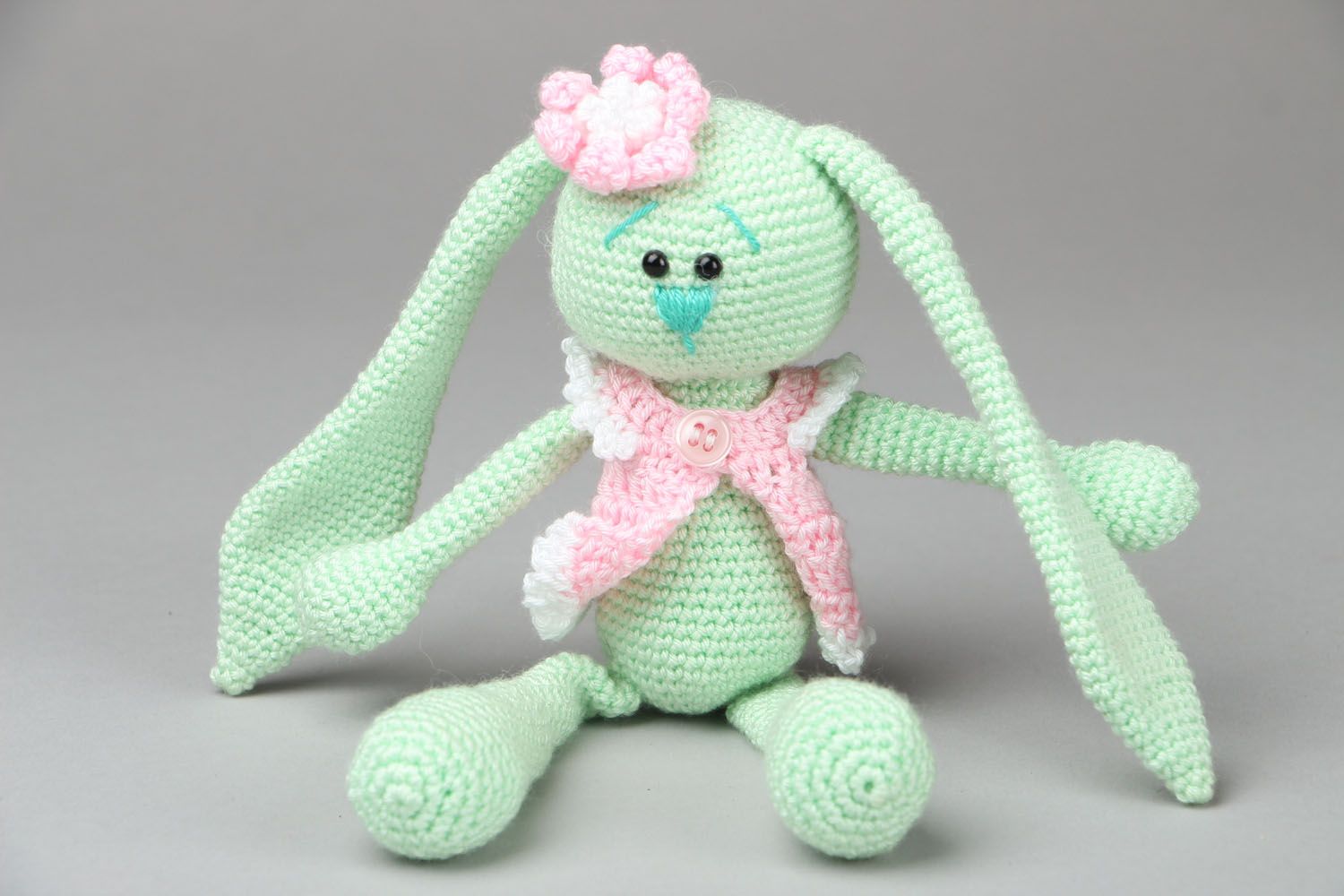 Crocheted toy Long-Eared Bunny photo 1