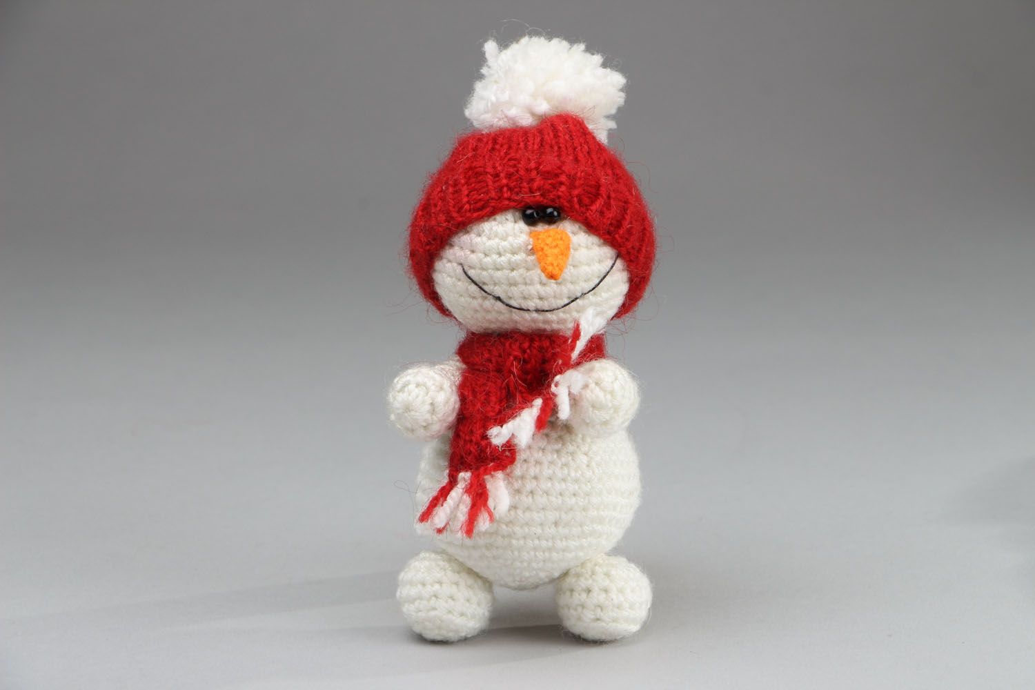 Bonhomme de neige tricot fait main photo 1