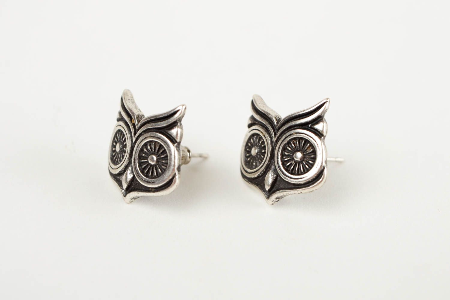 Metall Ohrringe Eulen Handmade Ohrringe Designer Schmuck Geschenk für Frauen  foto 4