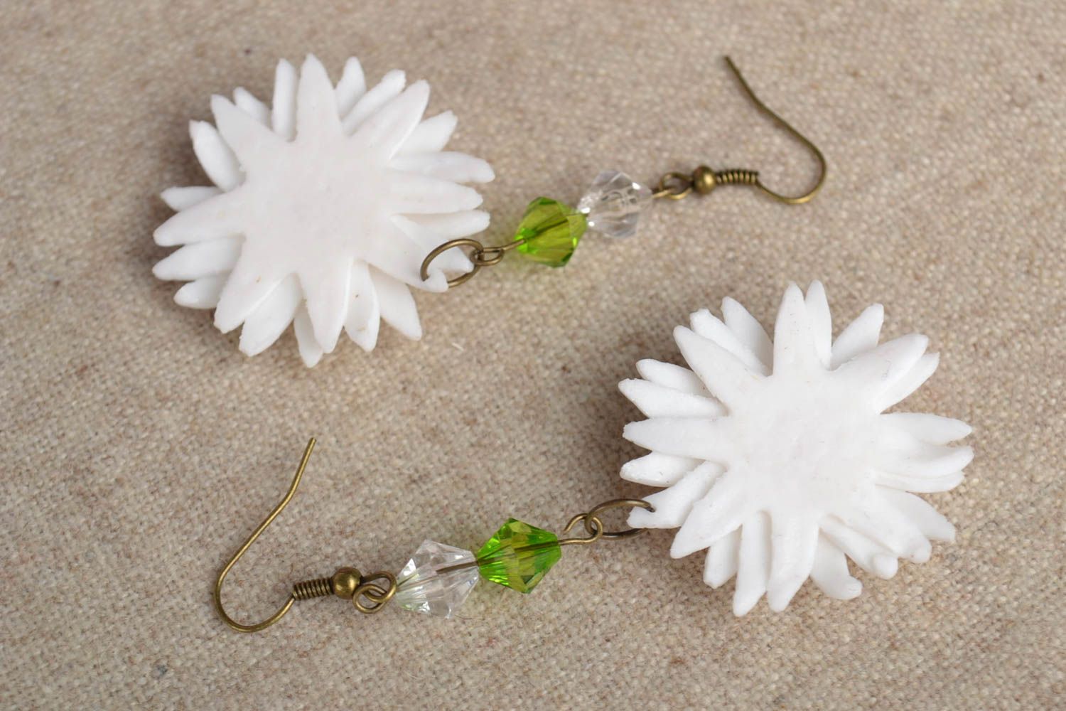 Flower jewelry flower earrings handcrafted jewelry polymer clay gifts for her photo 2