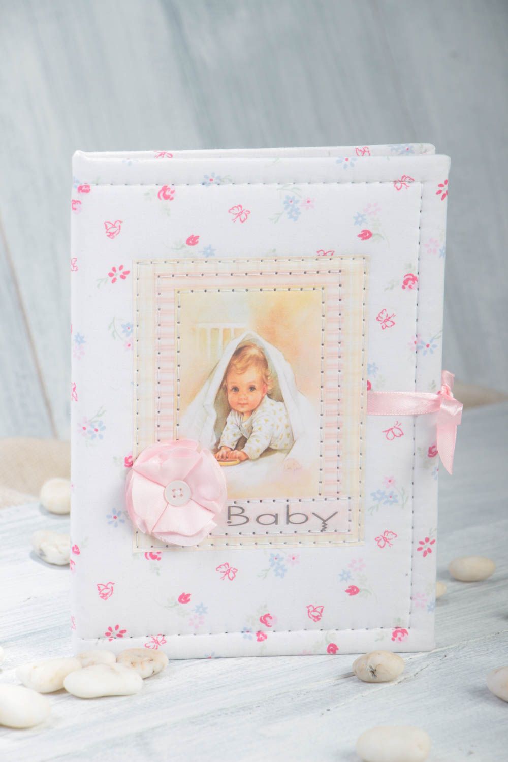 Handmade Designer Notizbuch Geschenk für Frauen Scrapbooking Notizbuch Baby foto 1