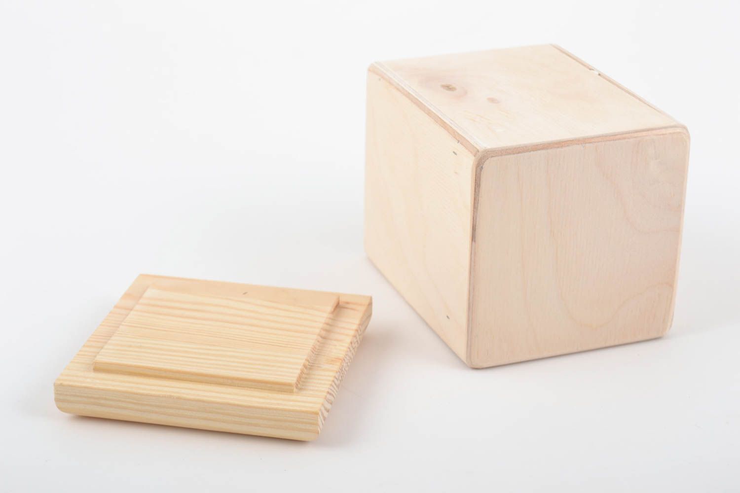 Holz Teelichthalter Rohling zum Bemalen Box interessant handgemacht originell foto 4