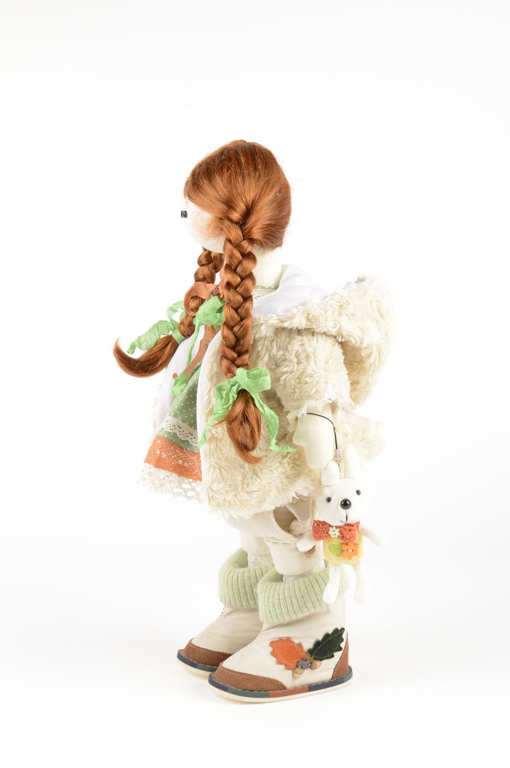 Handmade designer stylish doll unusual fabric doll for girls textile doll photo 3