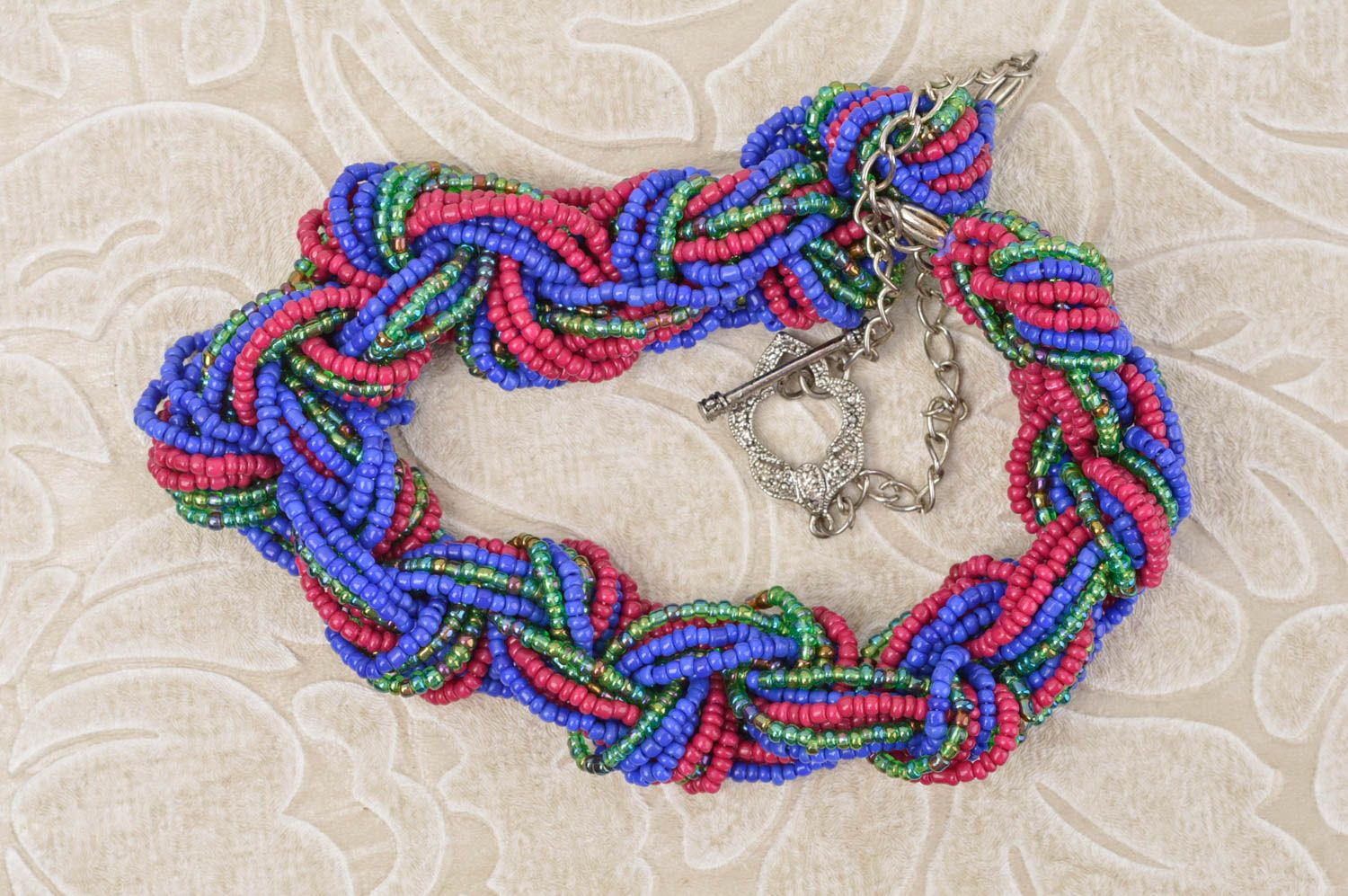 Stilvolle bunte Damen Halskette Halsschmuck für Damen Schmuck Collier handmade foto 1