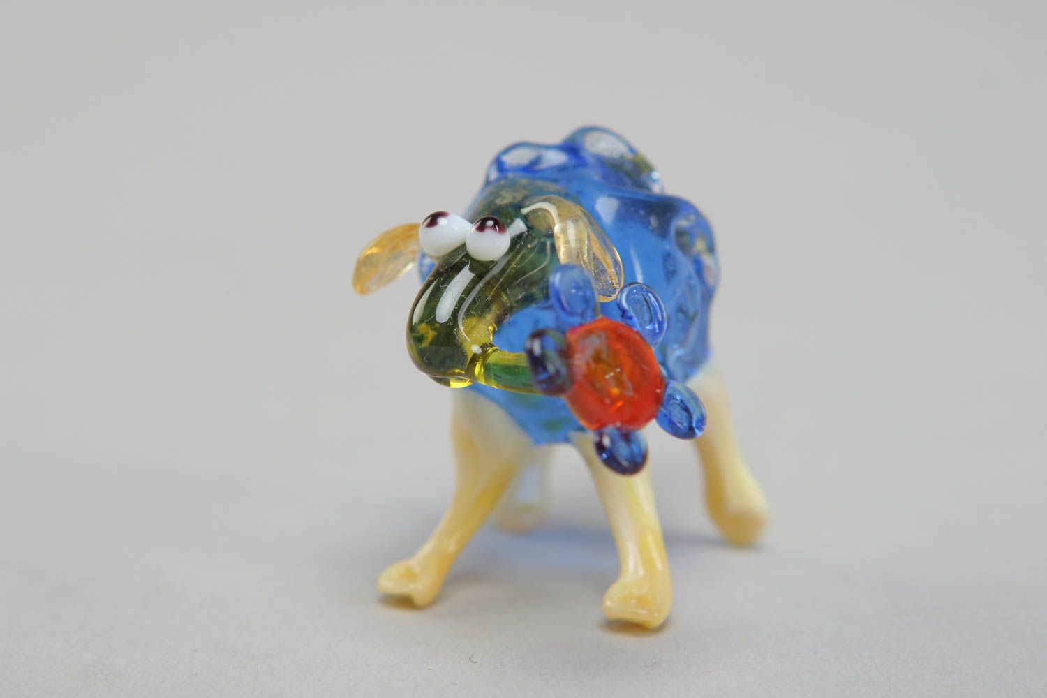 Miniature lampwork glass figurine Sheep photo 2