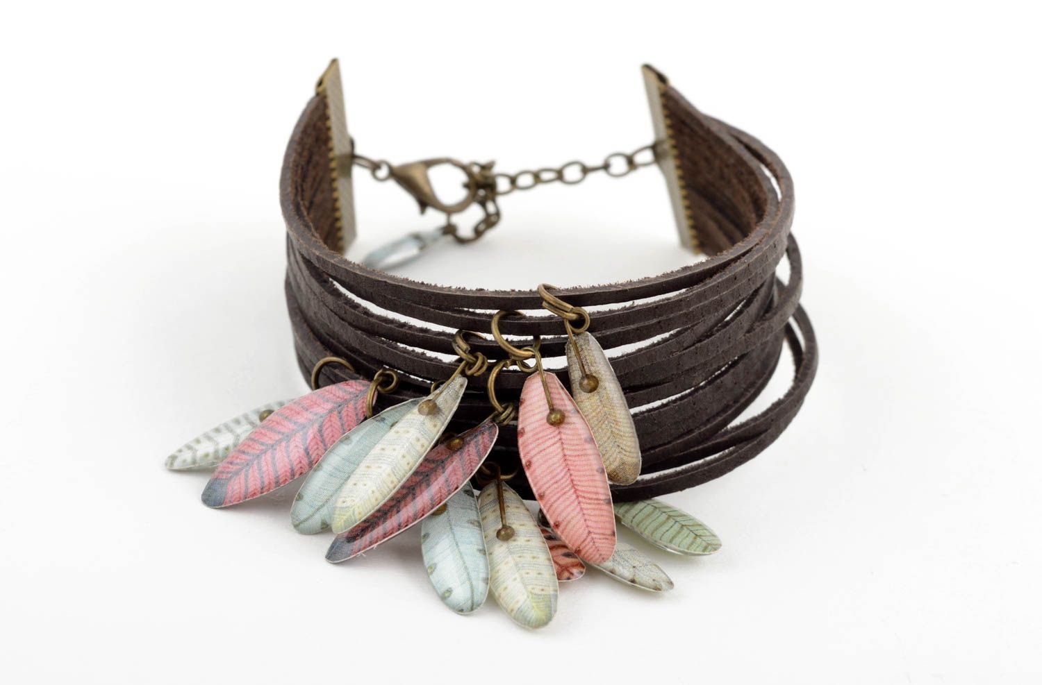 Handmade textile bracelet woven bracelet wax cord bracelet designs cool jewelry photo 1