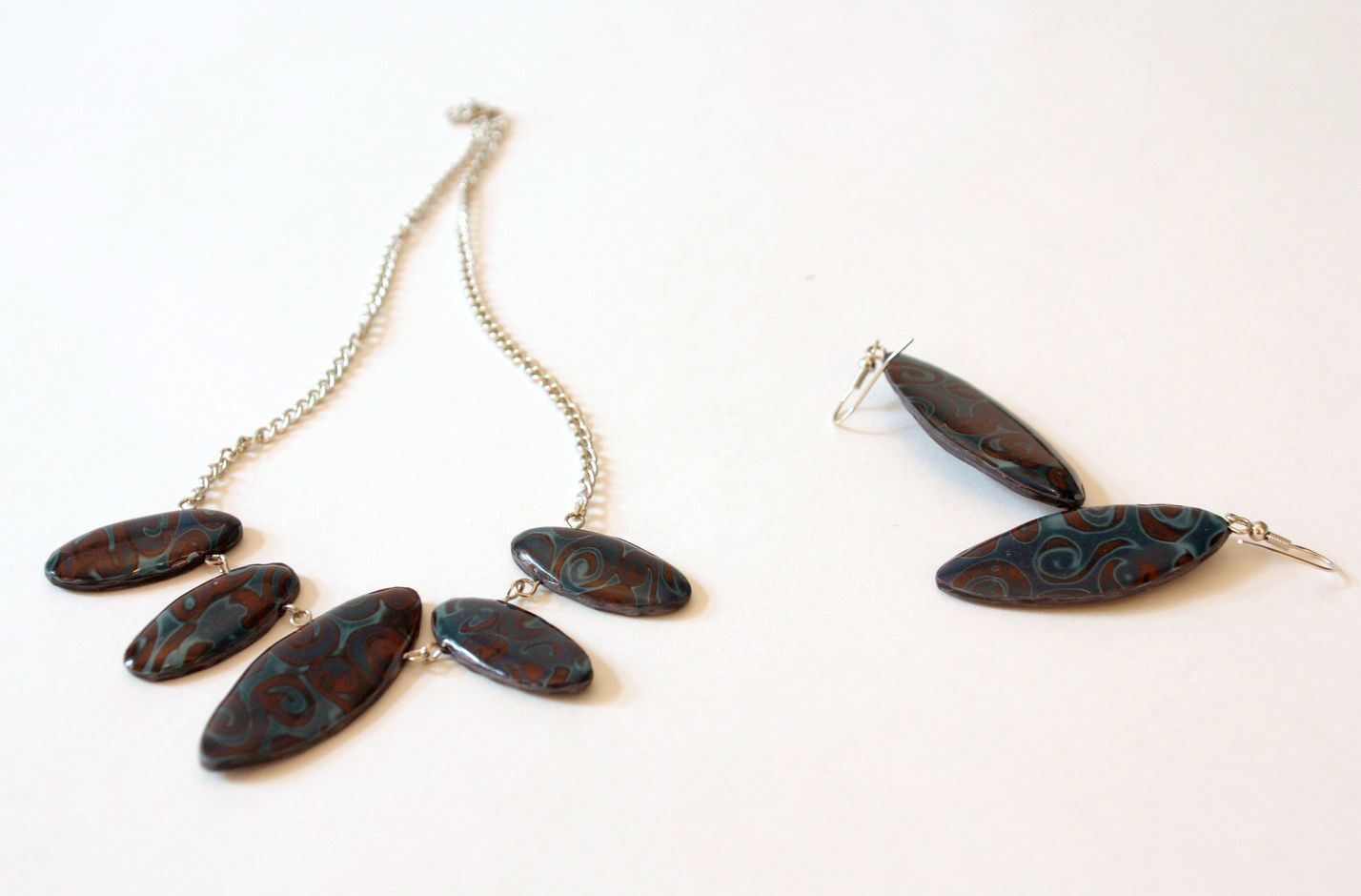 Jewelry set made ​​of polymer clay photo 3