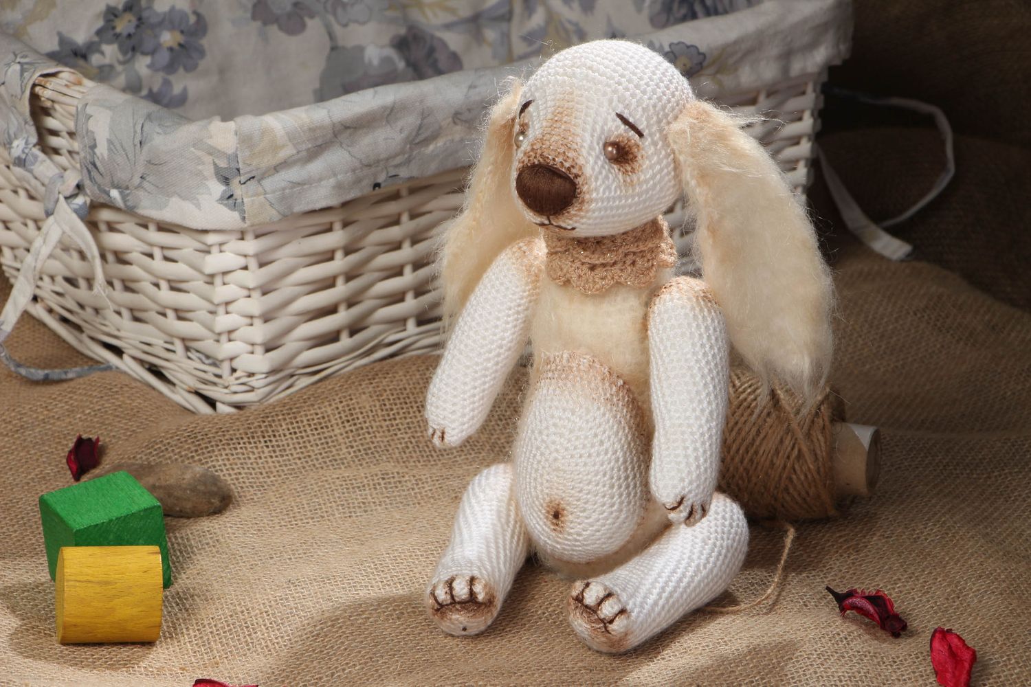Soft crochet toy Sad Hare photo 5