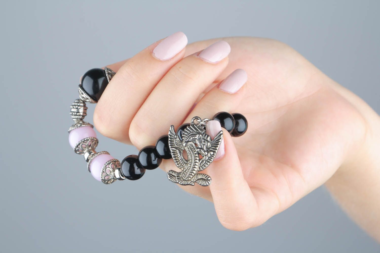Bracelete de pedras naturais feito à mão pulseira feminina com contas acessórios artesanais foto 4
